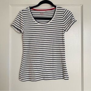 BODEN Absolutely Essential Striped Black and White Top size Small